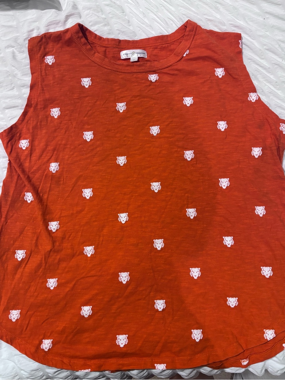 Clemson Tigers Gameday Orange Sleeveless Shirt Women's Medium by Stewart Simmons